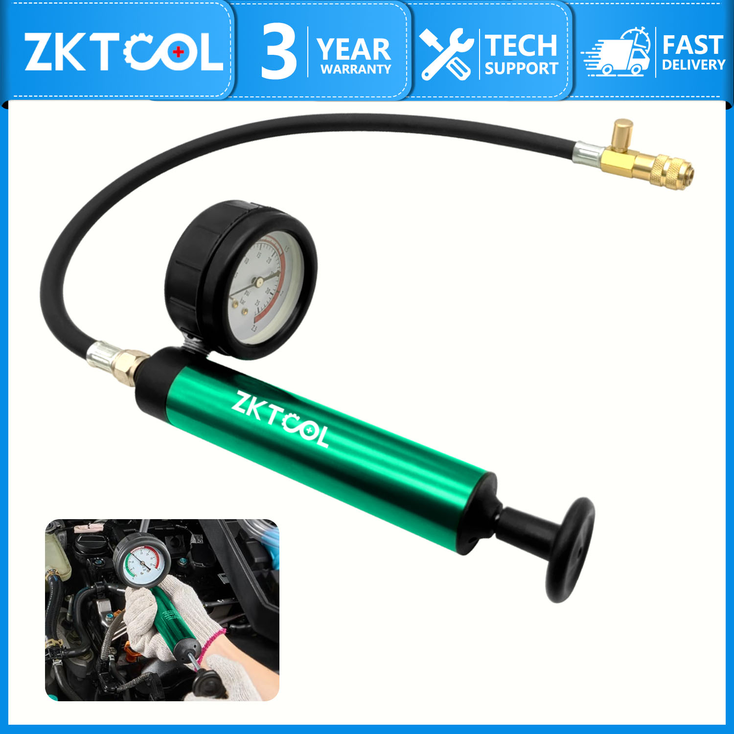 Radiator Pressure Tester - Aluminiowy zestaw do testowania ciśnienia w