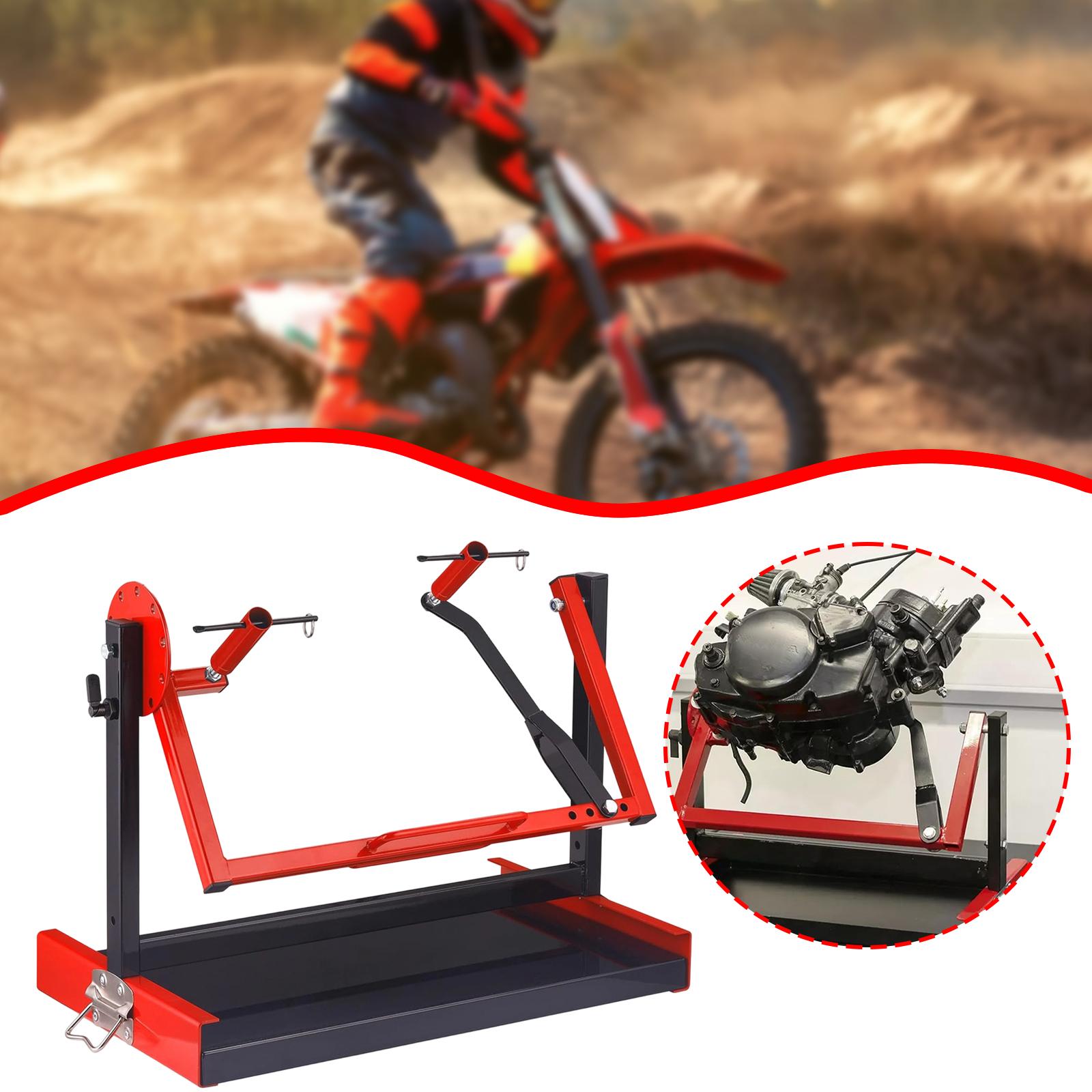 Engine Stand Heavy Duty - Stojak na silnik motocyklowy, czerwono-czarny, wytrzymały,