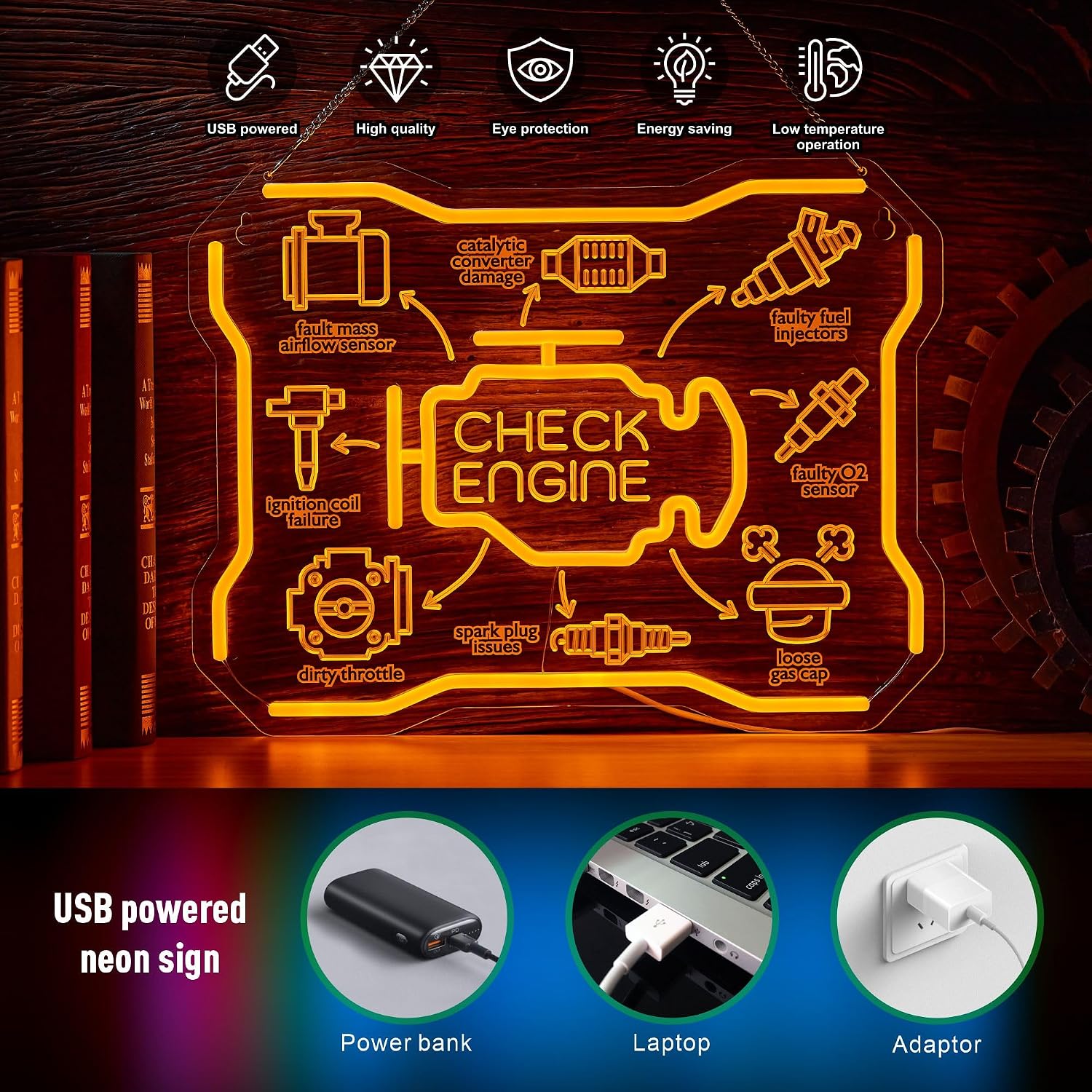 Neonowy znak LED USB do napraw – Auto Repair Shop Signs recenzja i cena