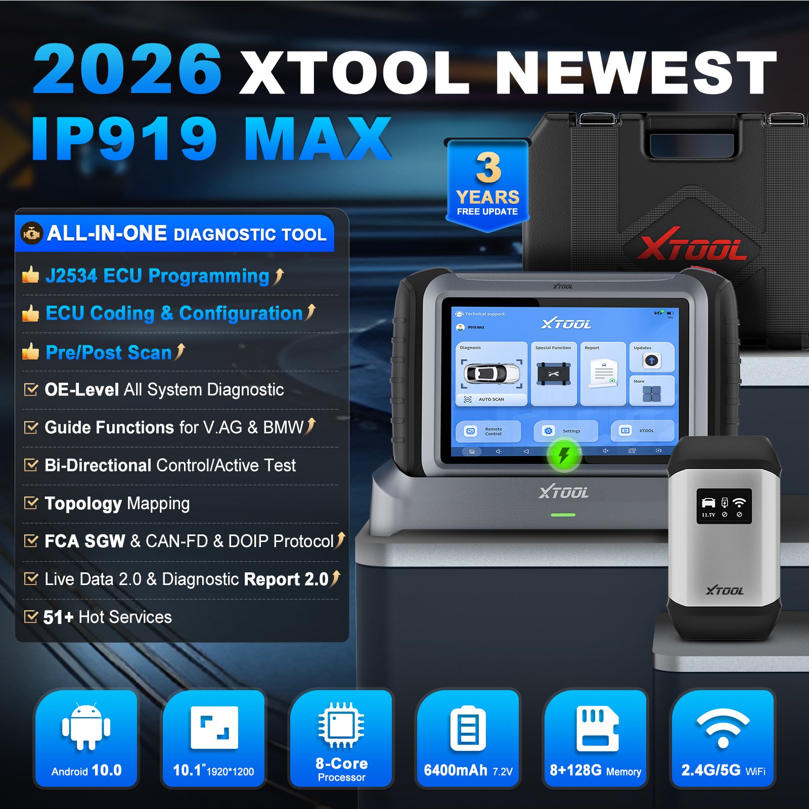 Magazyn UE XTOOL IP919MAX J253 – Car Diagnostic Tool recenzja i cena