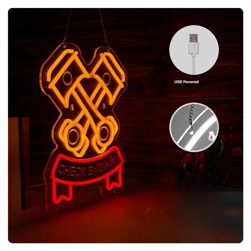 Neonowy szyld Check Engine do  – Auto Repair Shop Signs recenzja i cena